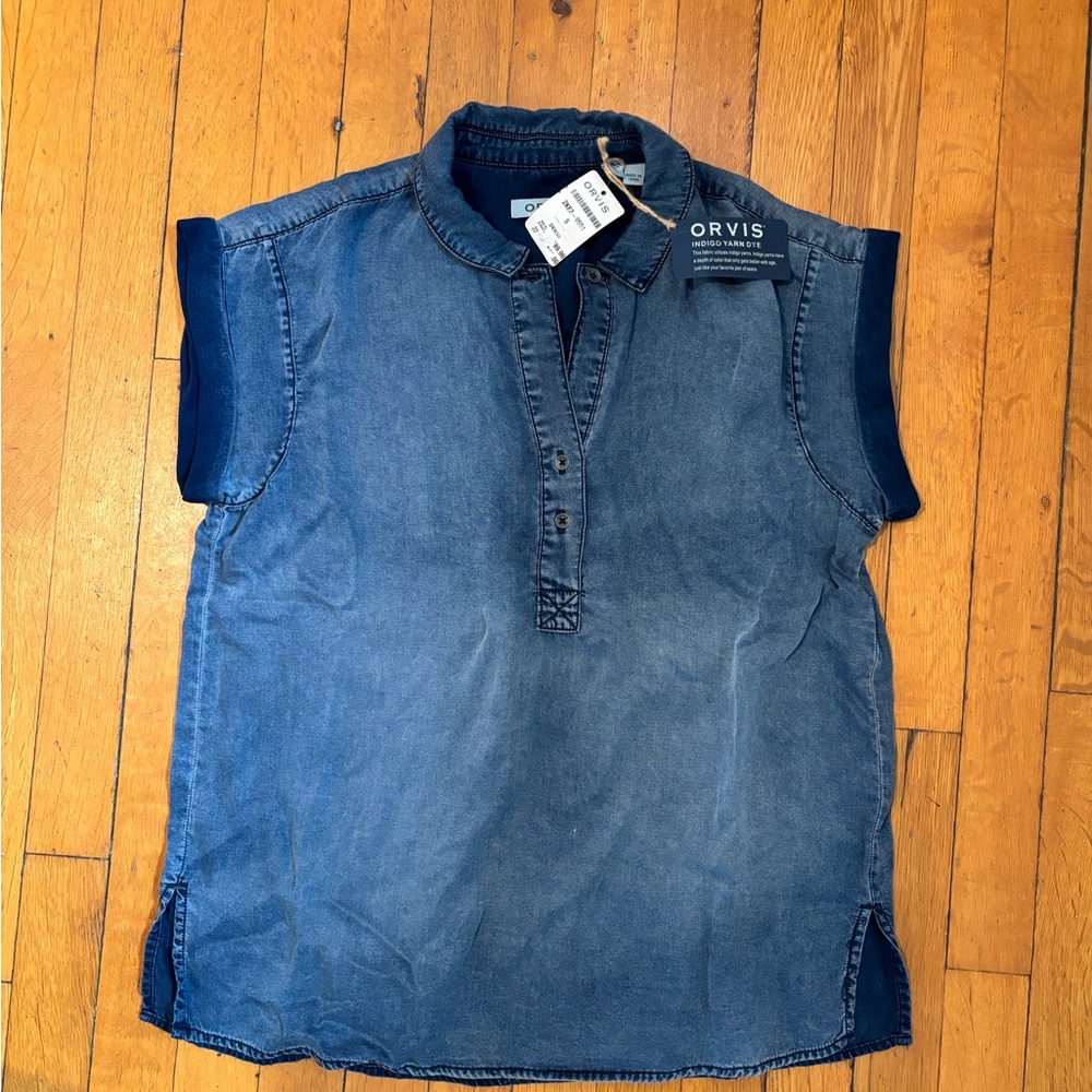 Orvis denim top